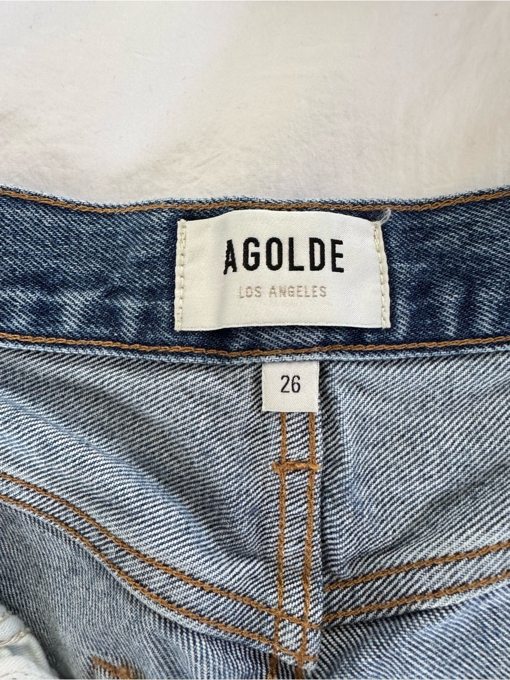 AGOLDE Parker long denim shorts size 26 perfect condition - Picture 3 of 6